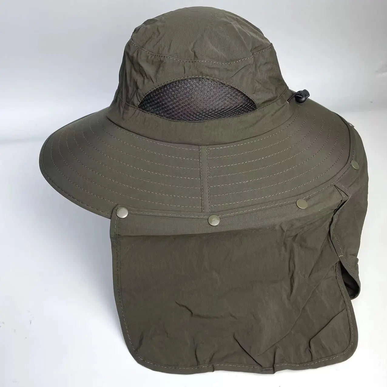 Wide Brim Sun Screen Fisherman's Hat With Neck Flap; Adjustable Waterproof Quick-drying Outdoor Hiking Fishing Cap For Men Women - VINE GLOBAL