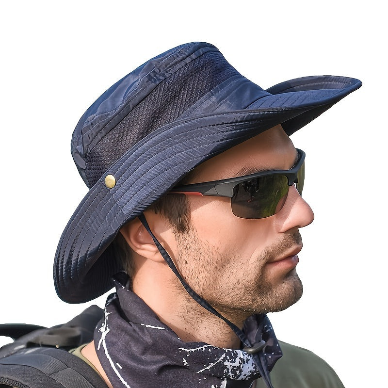 Bucket Hat Summer Men Women Fishing Boonie Hats UV Protection Long Large Wide Brim Hiking Sun Hat Outdoor Cap - VINE GLOBAL