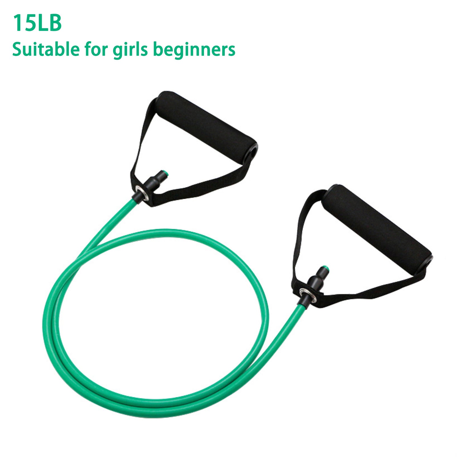 1pc 5 Levels Resistance Bands (suitable Beginner) With Handles Yoga Pull Rope Elastic Fitness Exercise Tube Band For Home Workouts Strength Training - VINE GLOBAL
