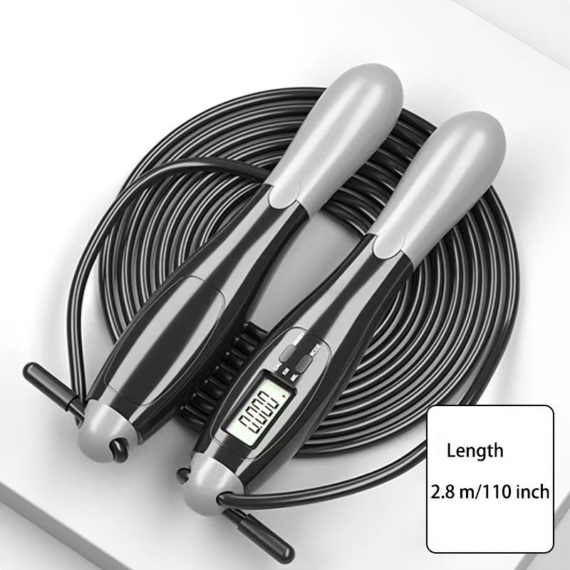 1pc Gym Fitness Smart Jump Rope With LCD Screen Counting Speed Skipping 2.8 M / 9.18ft - VINE GLOBAL