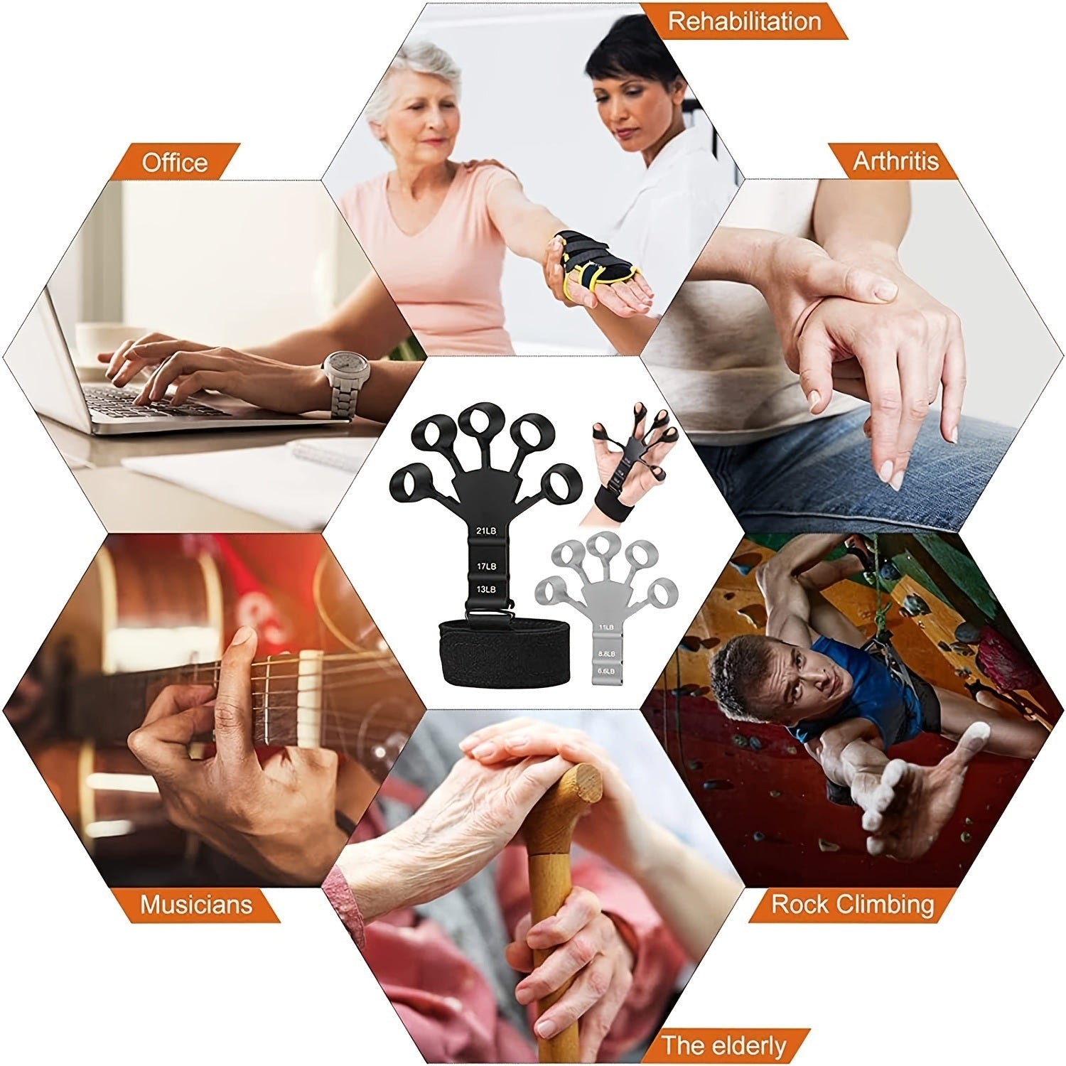 Finger And Hand Strengthener; Grip Strength Trainer For Men And Women For Wrist Physcial Rehabilitation - VINE GLOBAL