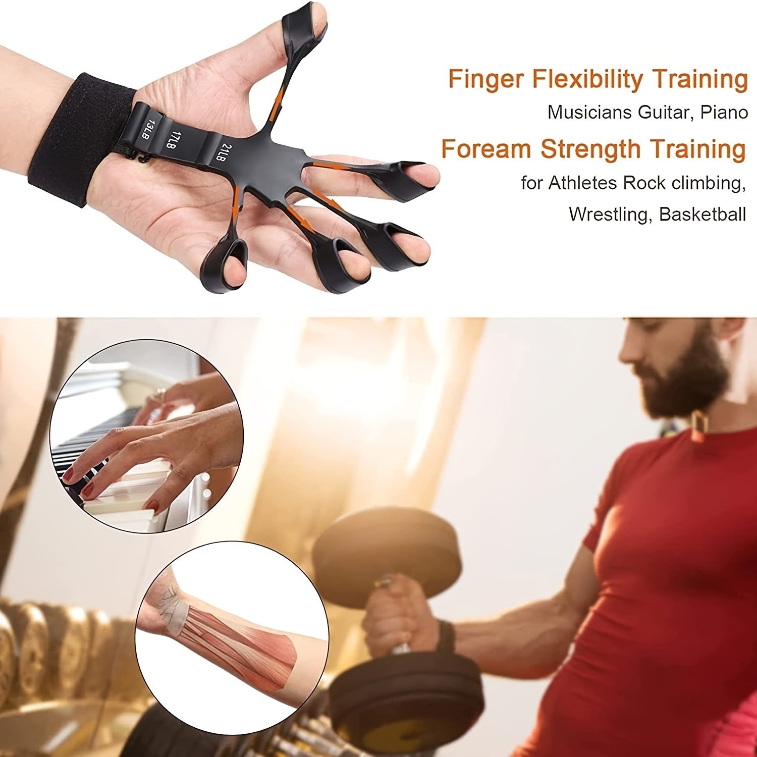 Finger And Hand Strengthener; Grip Strength Trainer For Men And Women For Wrist Physcial Rehabilitation - VINE GLOBAL