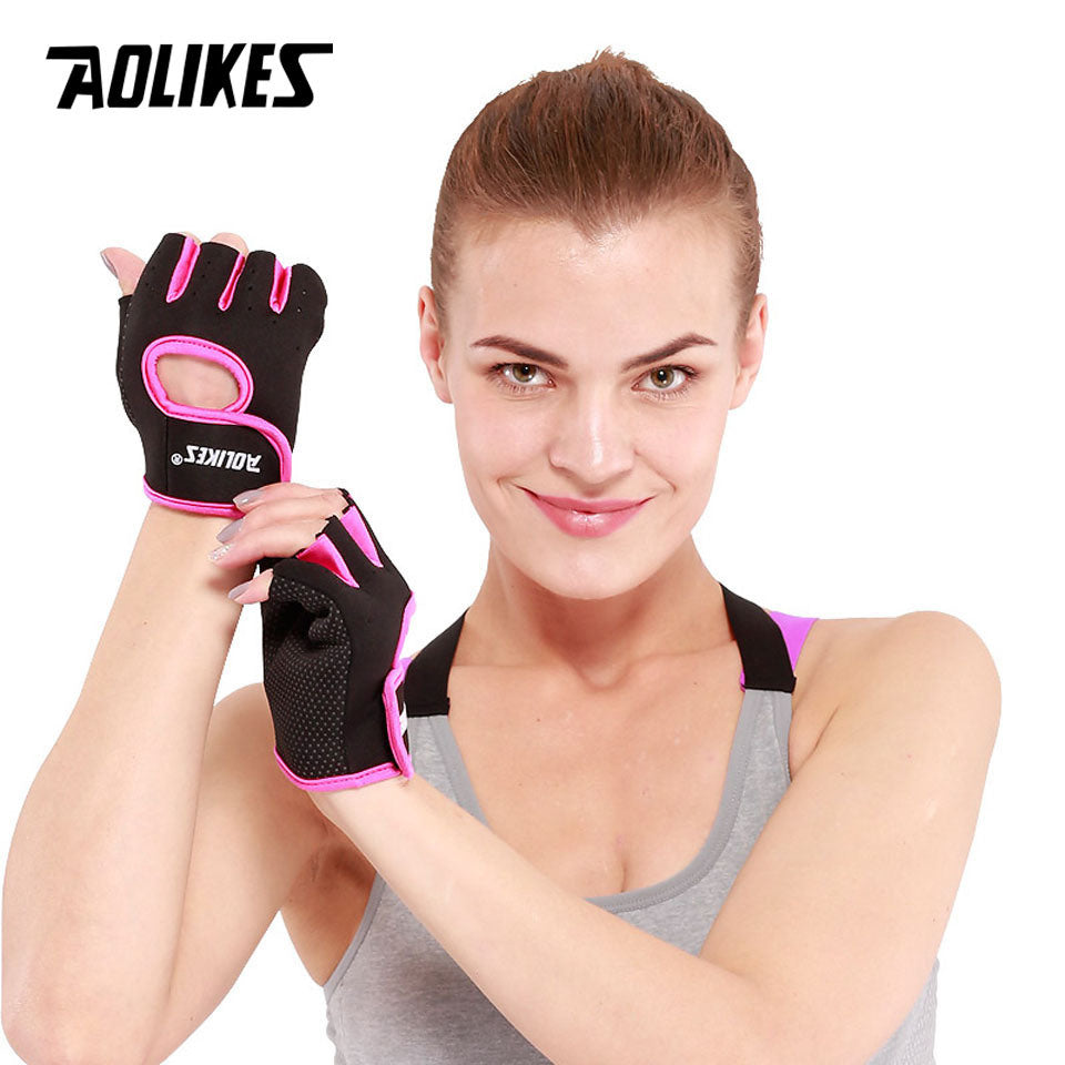 Aolikes 1pair Unisex Fitness Workout Gloves For Weightlifting Cycling Exercise Training Pull Ups Fitness Climbing And Rowing - VINE GLOBAL
