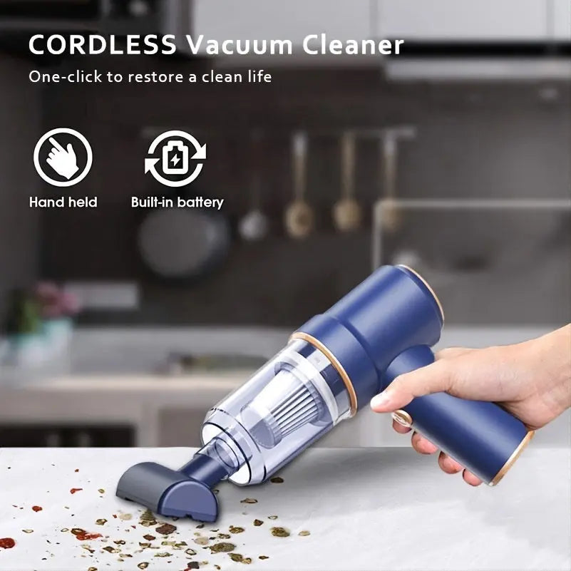 8000Pa Wireless Car Vacuum Cleaner; Cordless Handheld Auto Vacuum Home Car Dual Use Mini Vacuum Cleaner With Built-in Battrery - VINE GLOBAL