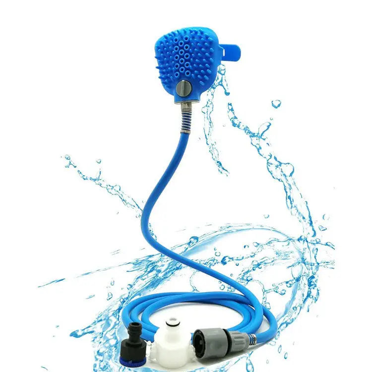 Dog shower nozzle Golden Bichon Satsuma dog bath silicone massage shower hose - VINE GLOBAL