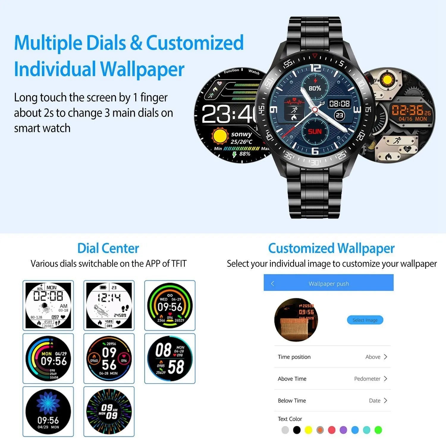 Wireless Smart Watch Fitness Tracker IP68 Waterproof Sport Bracelet - VINE GLOBAL