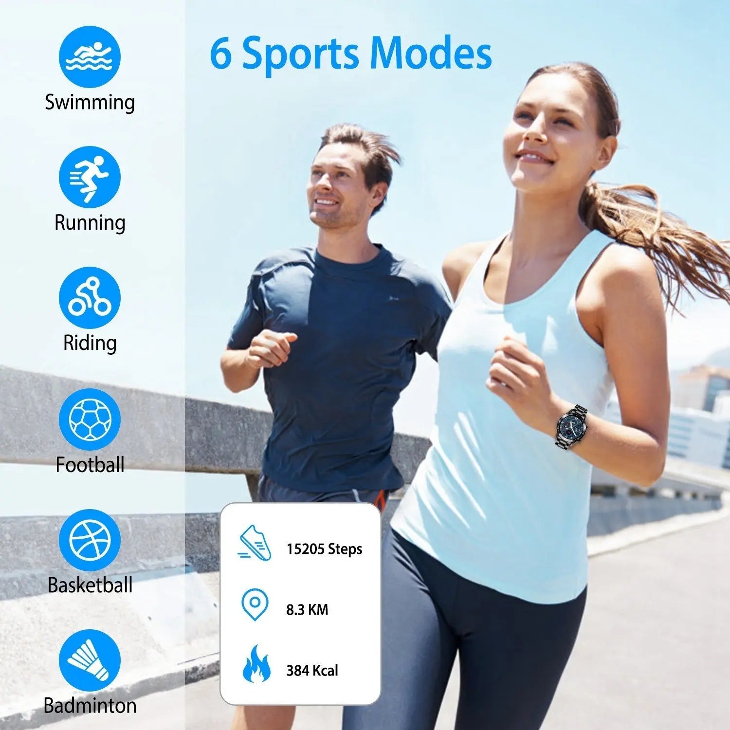 Wireless Smart Watch Fitness Tracker IP68 Waterproof Sport Bracelet - VINE GLOBAL