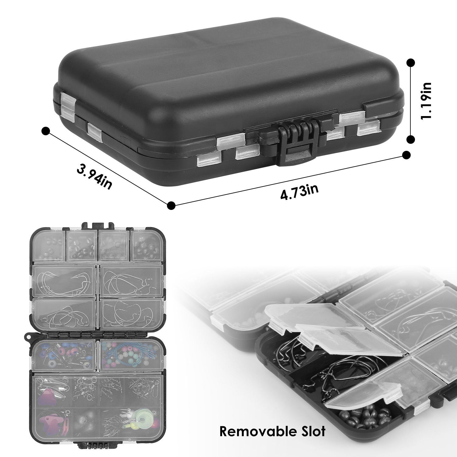 188Pcs Fishing Accessory Kit Portable Fishing Set Including Jig Hooks Sinker Weights Spoon Lure - VINE GLOBAL