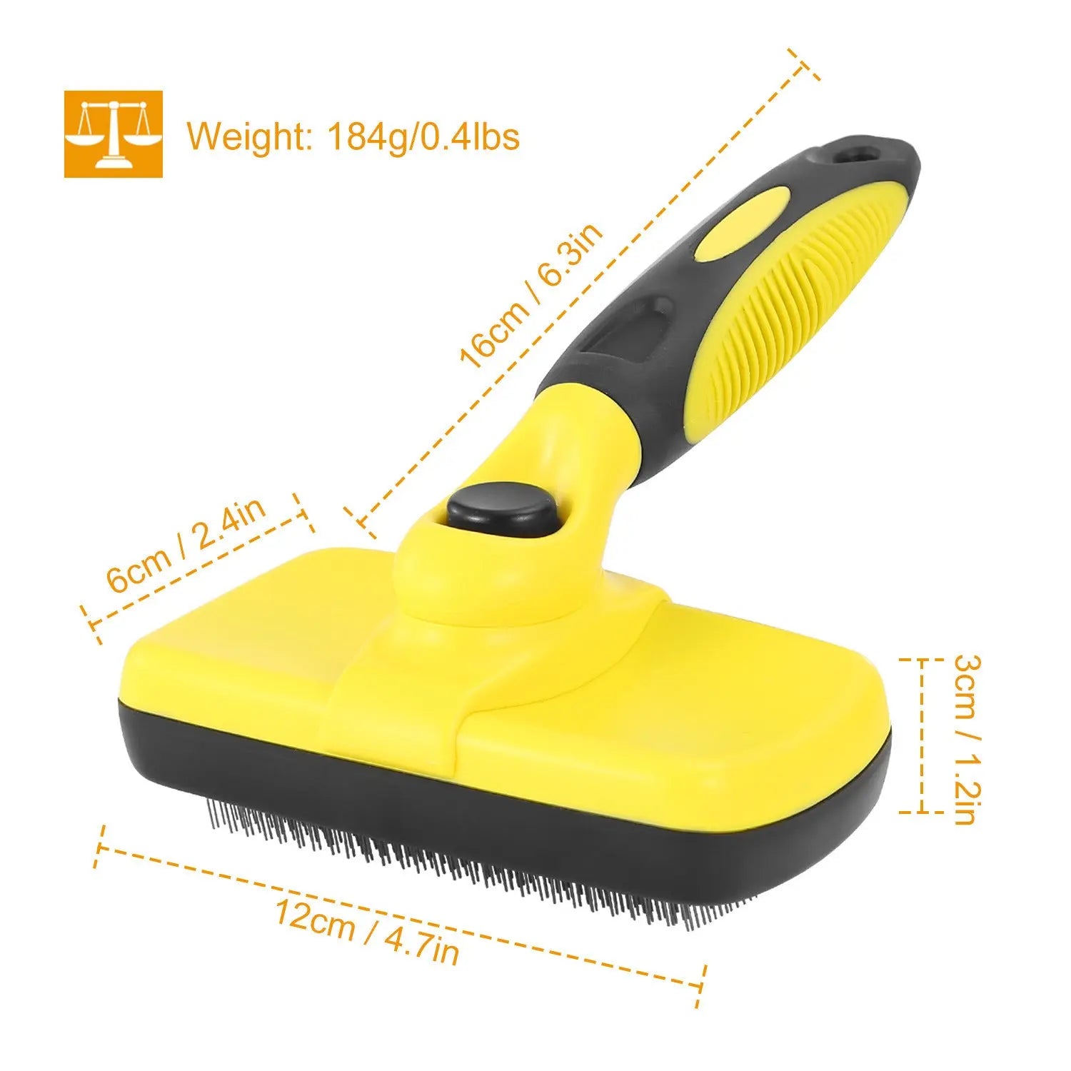 Self Cleaning Slicker Brush Pets Dogs Grooming Shedding Tools Pet Hair Grooming Remover - VINE GLOBAL