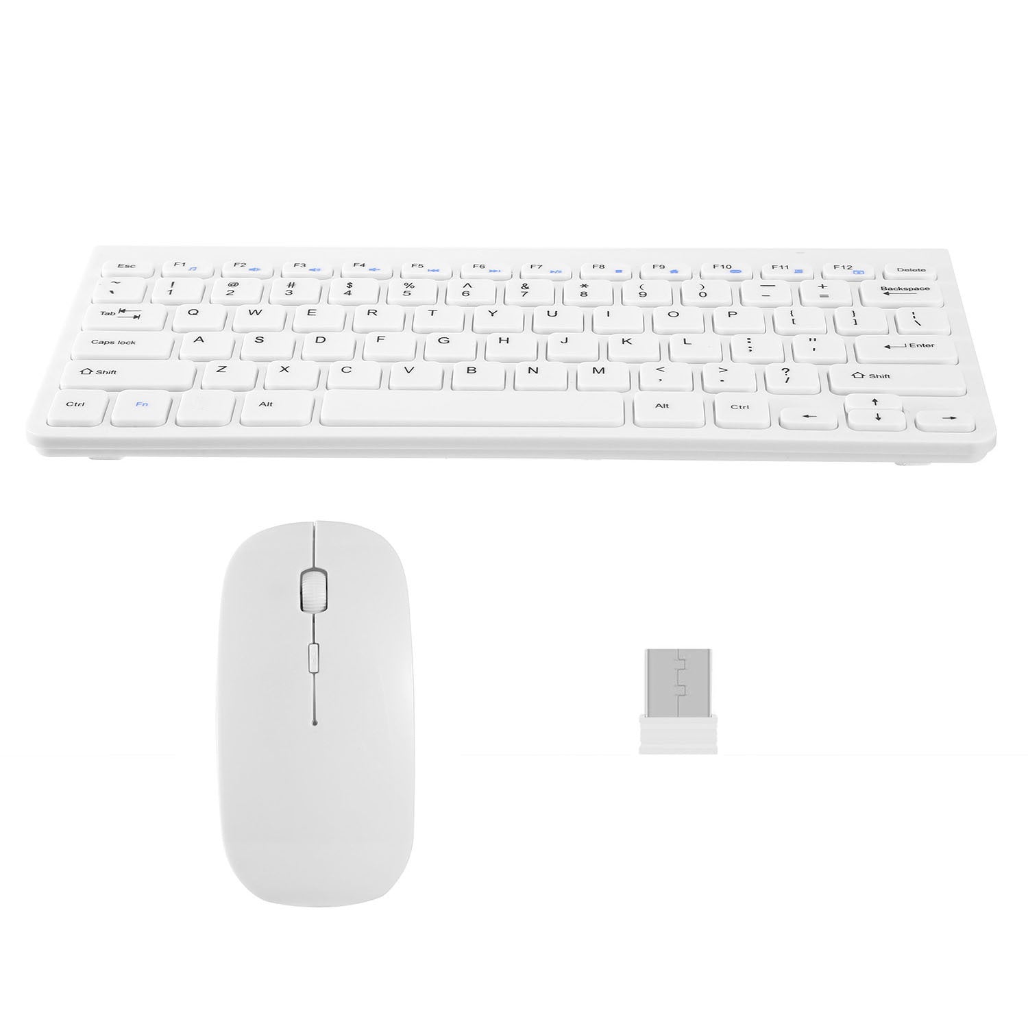 Wireless Keyboard and Mouse 2.4GHz Multimedia Mini Keyboard Mouse Combos USB Receiver - VINE GLOBAL