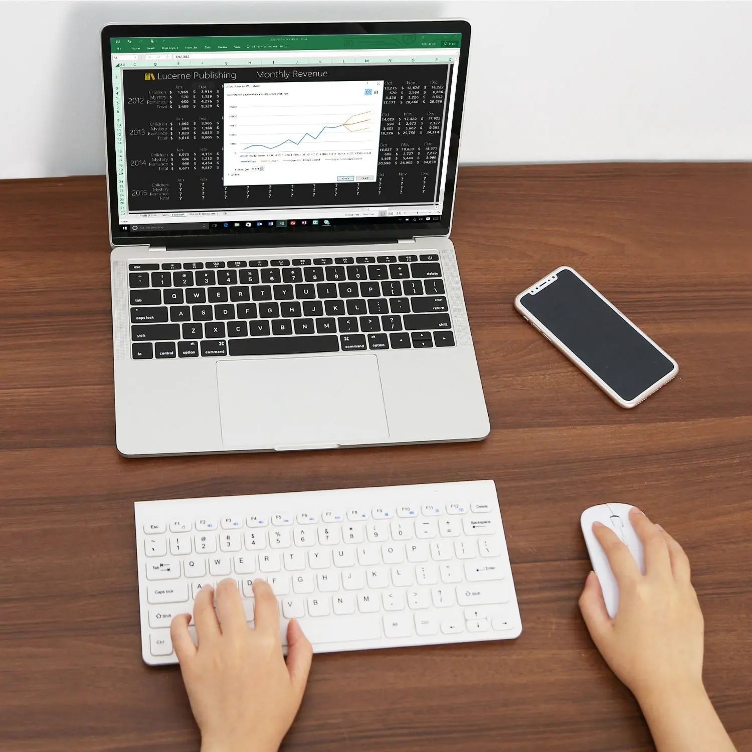 Wireless Keyboard and Mouse 2.4GHz Multimedia Mini Keyboard Mouse Combos USB Receiver - VINE GLOBAL