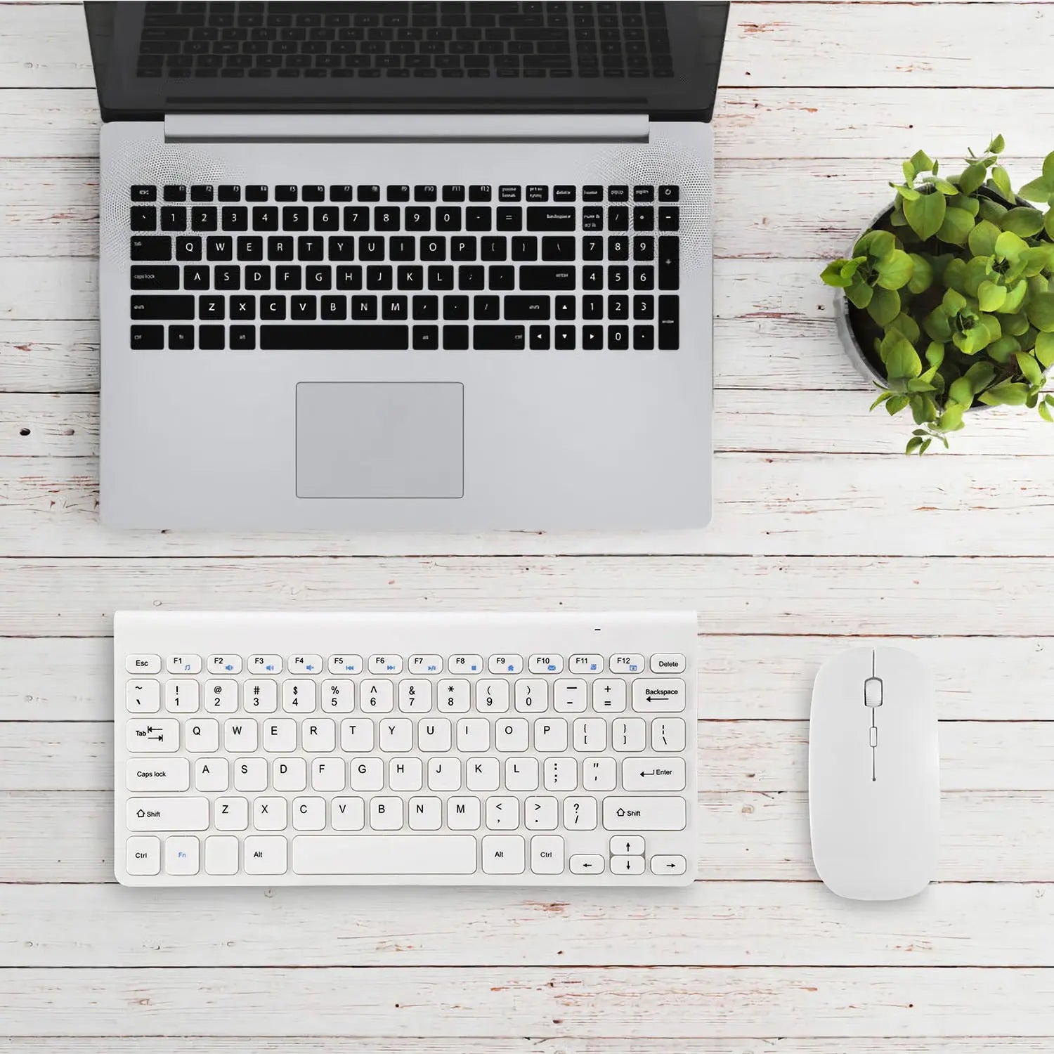 Wireless Keyboard and Mouse 2.4GHz Multimedia Mini Keyboard Mouse Combos USB Receiver - VINE GLOBAL