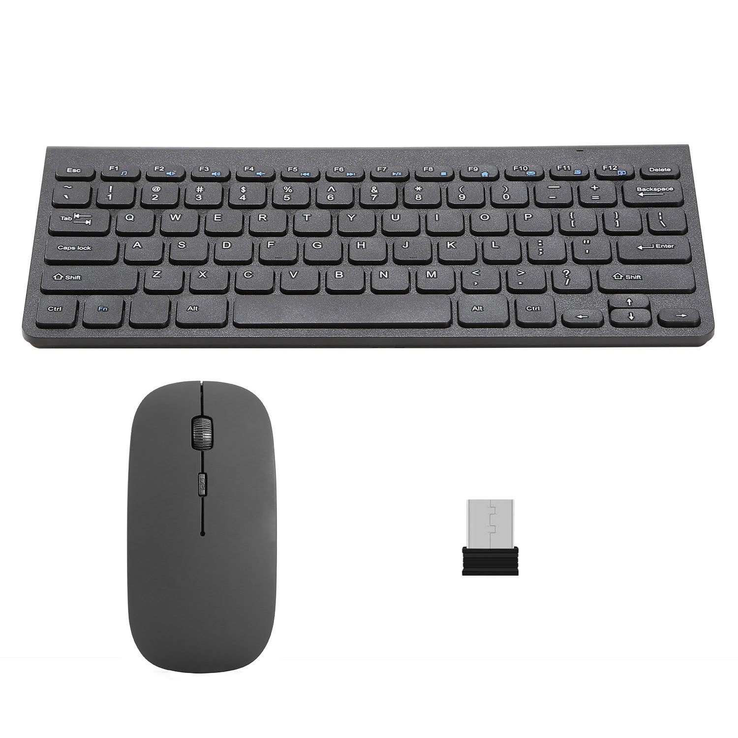 Wireless Keyboard and Mouse 2.4GHz Multimedia Mini Keyboard Mouse Combos USB Receiver - VINE GLOBAL