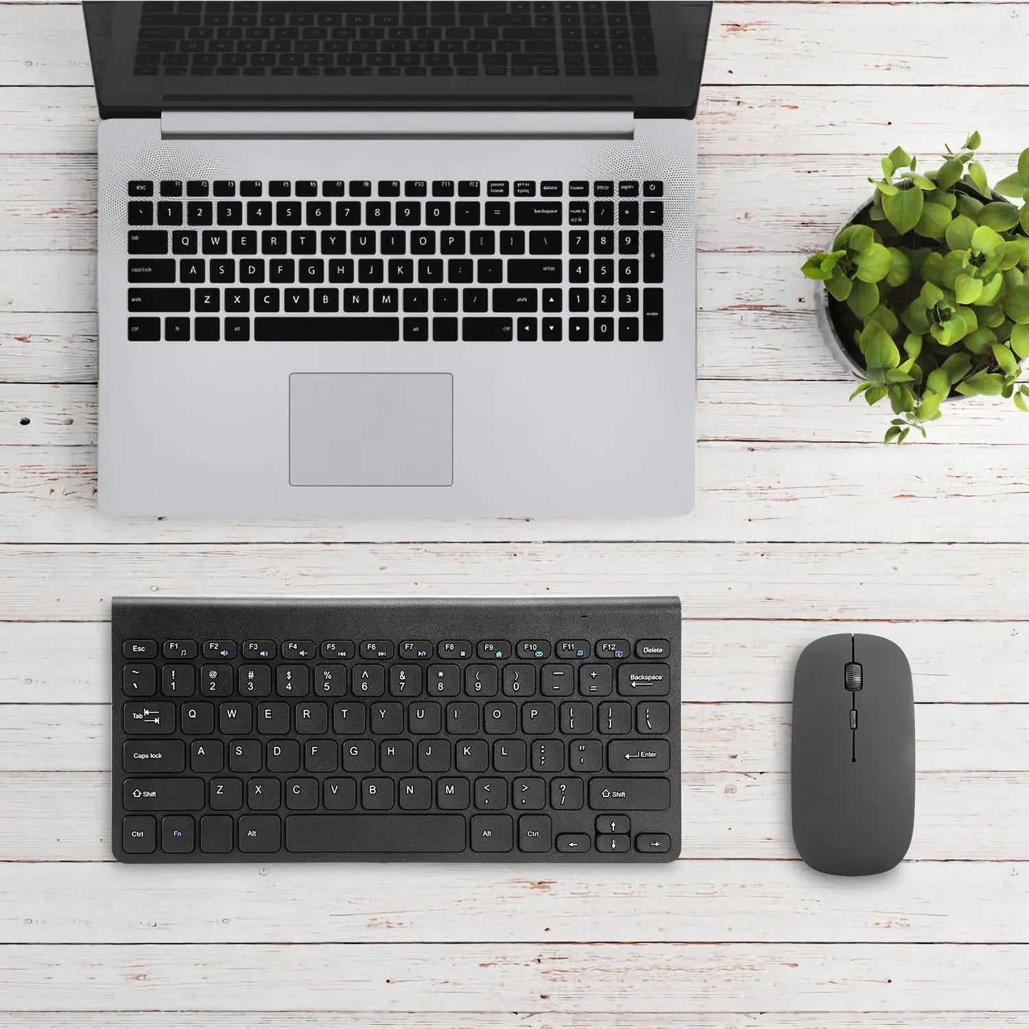 Wireless Keyboard and Mouse 2.4GHz Multimedia Mini Keyboard Mouse Combos USB Receiver - VINE GLOBAL