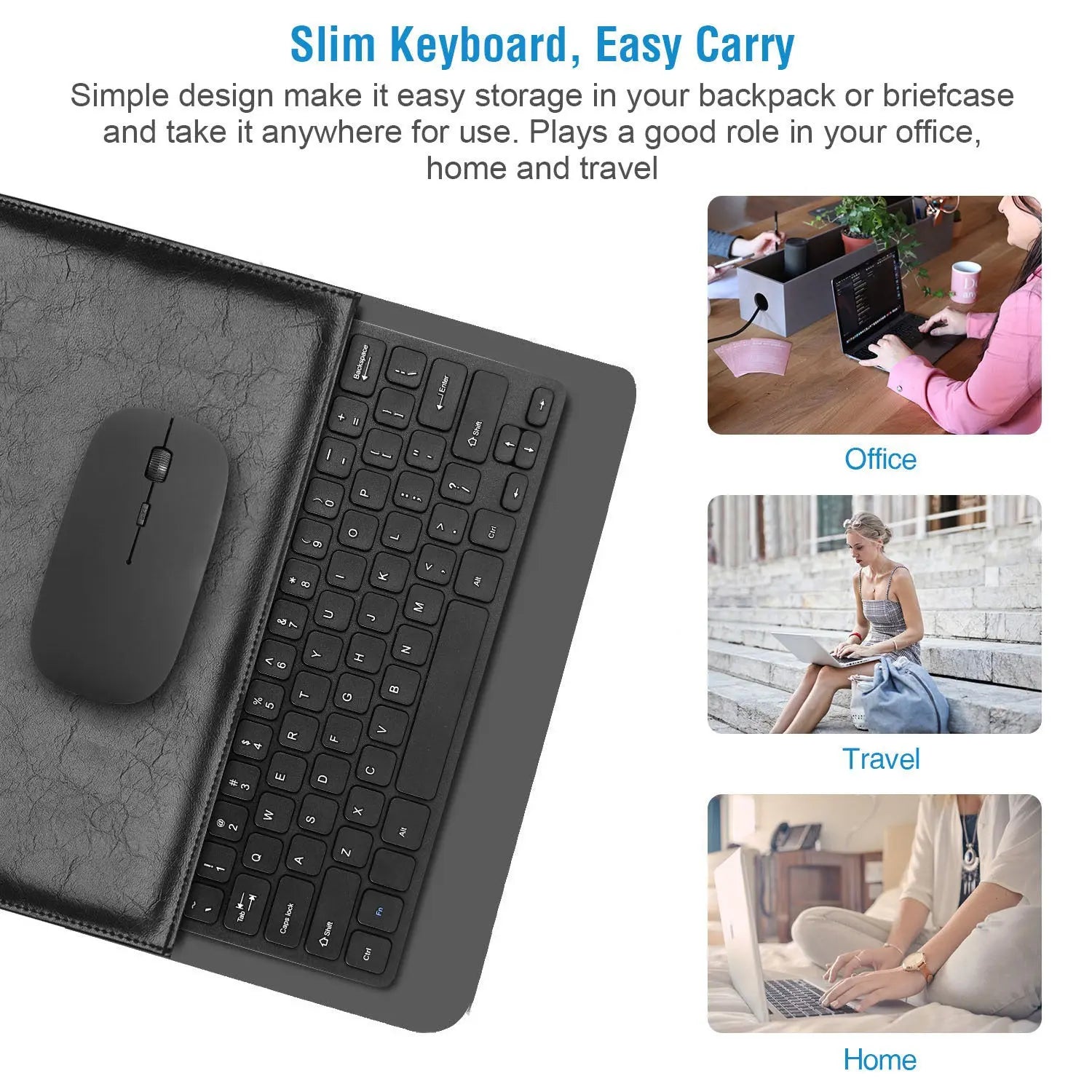 Wireless Keyboard and Mouse 2.4GHz Multimedia Mini Keyboard Mouse Combos USB Receiver - VINE GLOBAL