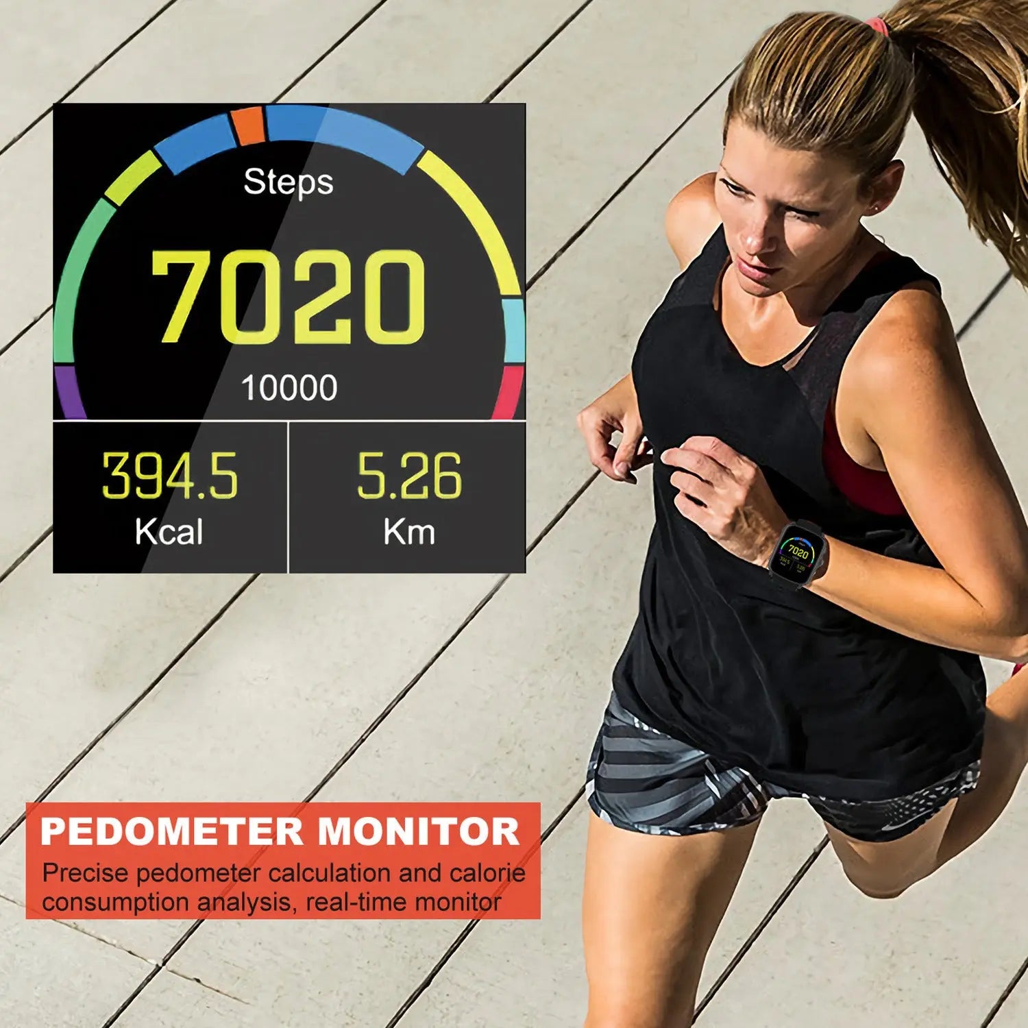 Smart Watch Fitness Tracker 1.54'' Color Screen IP68 Waterproof Activity Tracker - VINE GLOBAL