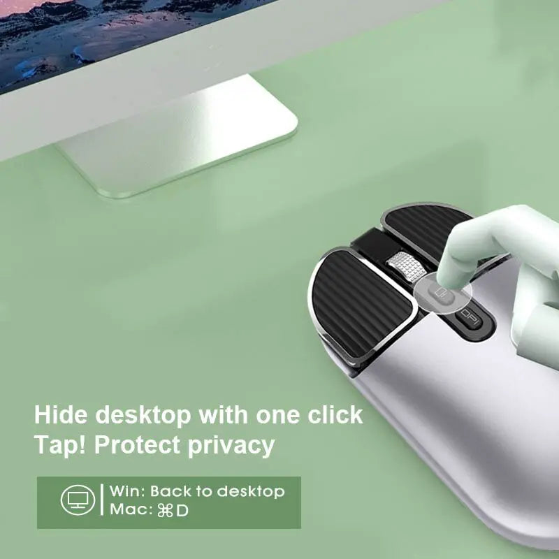 Bluetooth 5.1+2.4G Wireless Dual Mode Rechargeable Mouse Optical USB mice for PC/Mac/Laptop/IPad/Phone /Notebook/Android Tablet - VINE GLOBAL