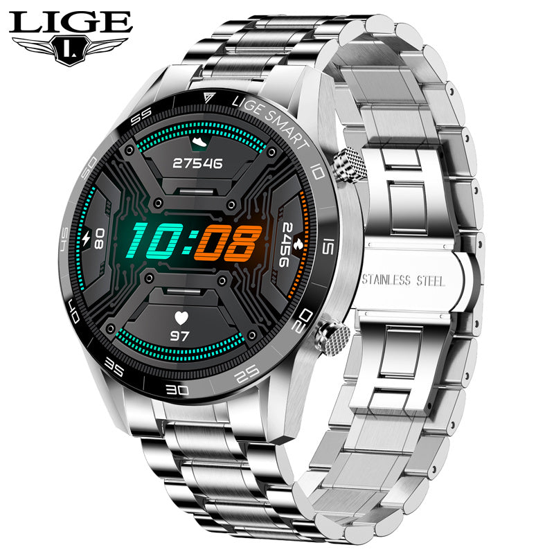 LIGE New BW0189 PRO Smart Watch Men Bluetooth Call Watch IP67 Waterproof Sports Fitness Watch For Android IOS Men Smart Watch - VINE GLOBAL