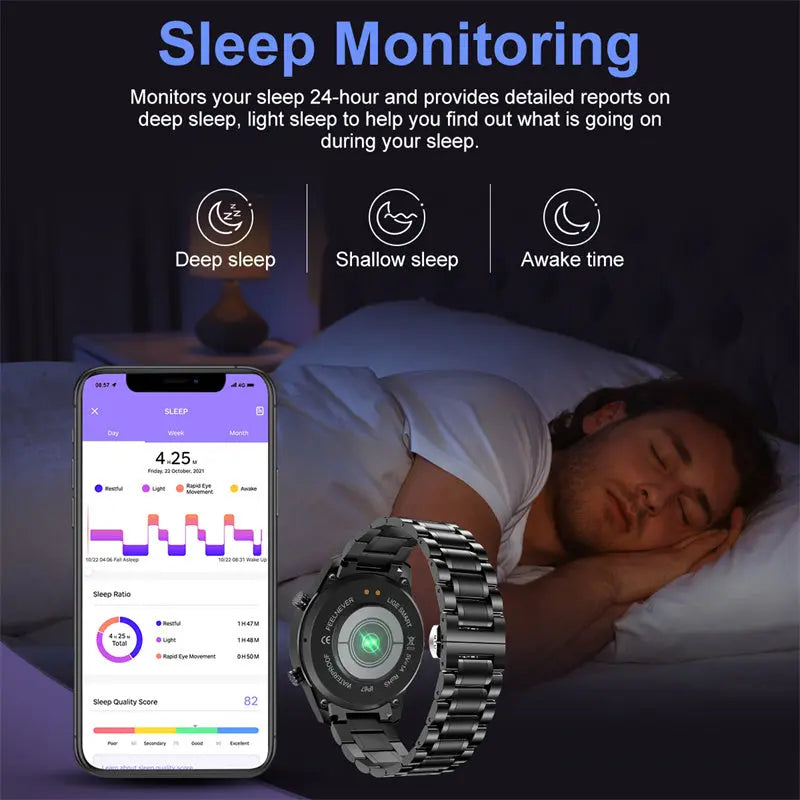 LIGE New BW0189 PRO Smart Watch Men Bluetooth Call Watch IP67 Waterproof Sports Fitness Watch For Android IOS Men Smart Watch - VINE GLOBAL