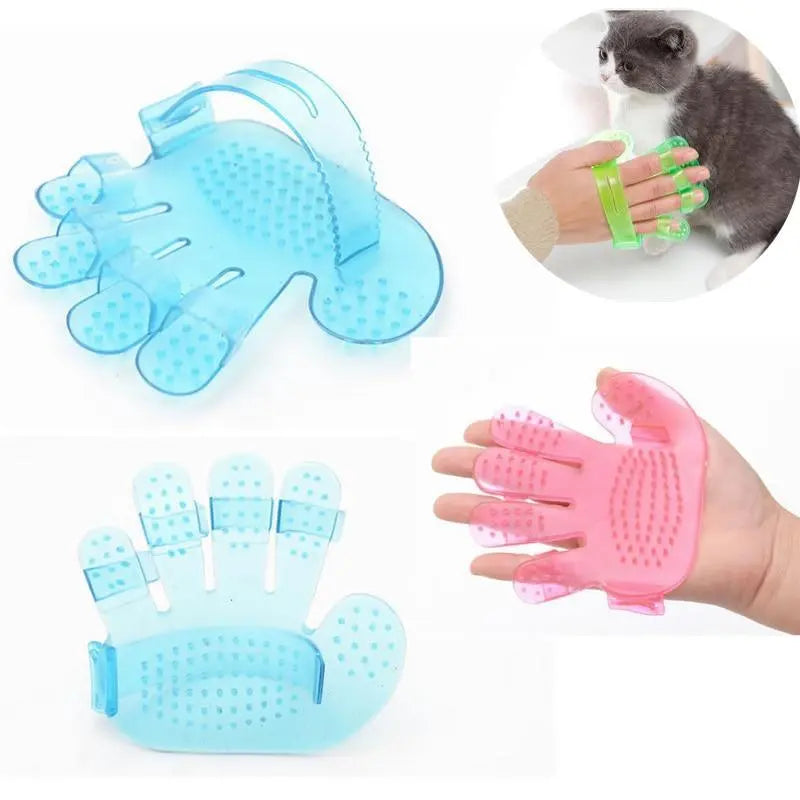 Pet Cat Grooming Comb Five Finger Pet Bath Brush Cat Dog Shower Massager Pet Grooming Deshedding Glove - VINE GLOBAL