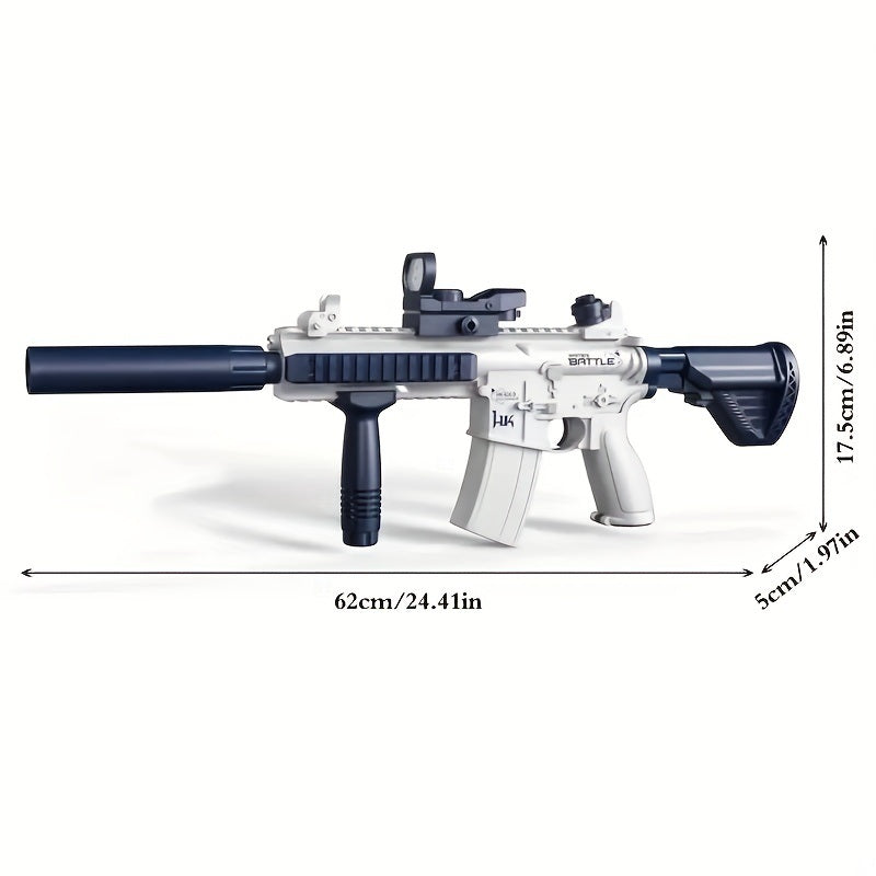 M416 Electric Water Gun - Powerful Water Soaker With External Water Bottle Connection - Up To 20 FT Long Range Automatic Toy For Kids & Adults - Perfect For Outdoor Water Pool Shooting Games - VINE GLOBAL