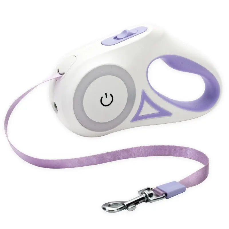 Streamer Led Lights Dog Leash Automatic Extending Nylon Leash Leads Premium Durable Pet Walking Leads Traction Rope Pet Products - VINE GLOBAL