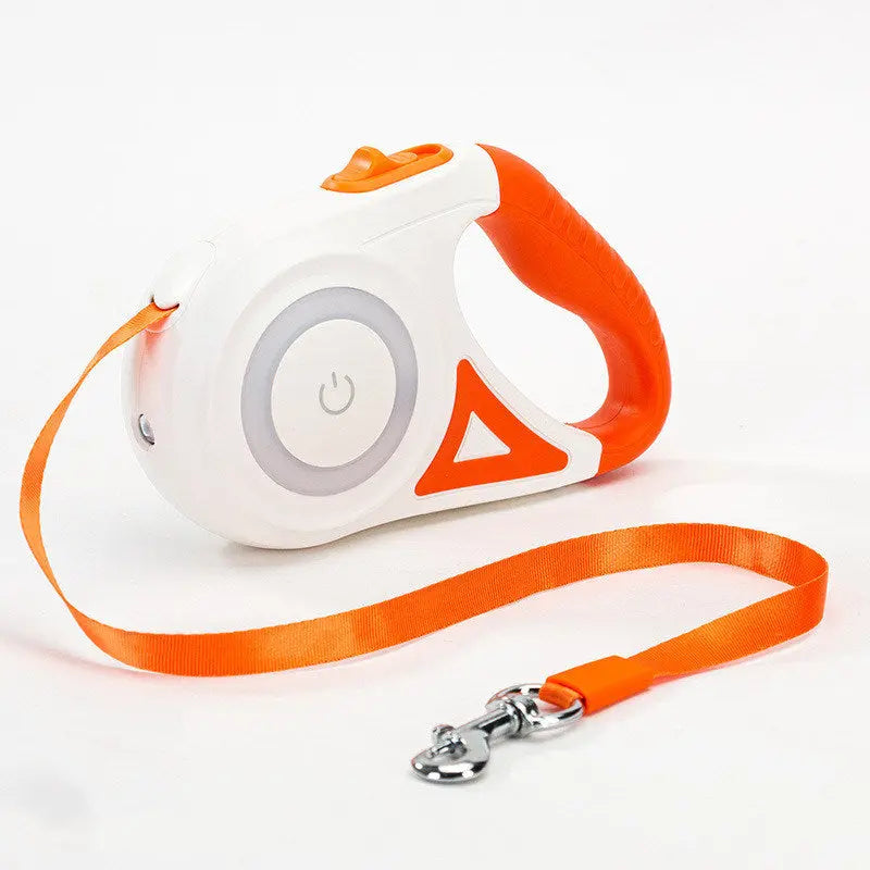 Streamer Led Lights Dog Leash Automatic Extending Nylon Leash Leads Premium Durable Pet Walking Leads Traction Rope Pet Products - VINE GLOBAL