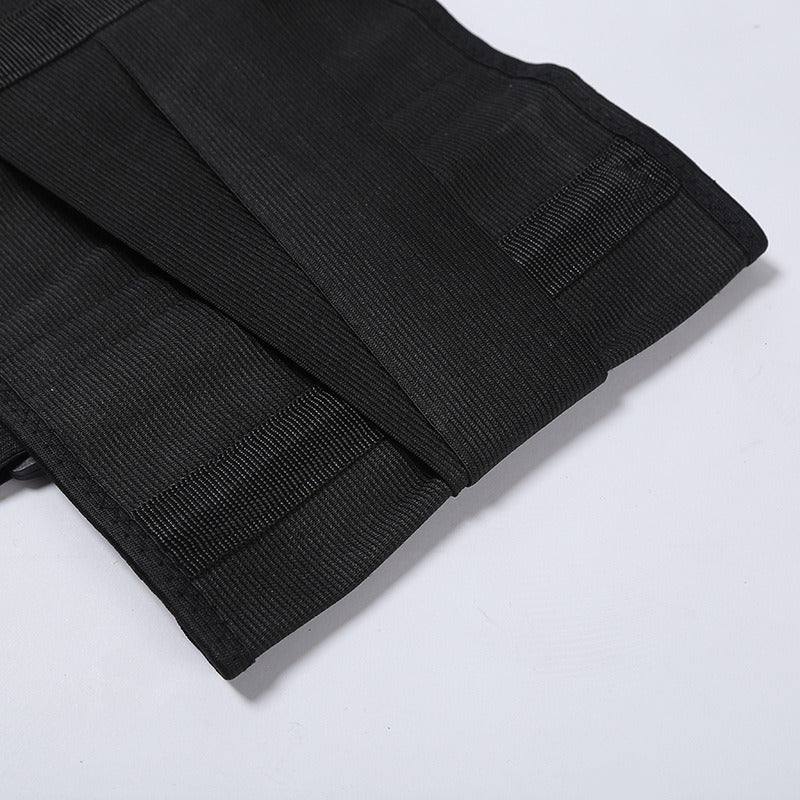 Adjustable Weightlifting Belt with Shoulder Strap Back Braces Support for Lower Back Pain Weight Lifting Support Movers Exercise Workout Fitness Black - VINE GLOBAL