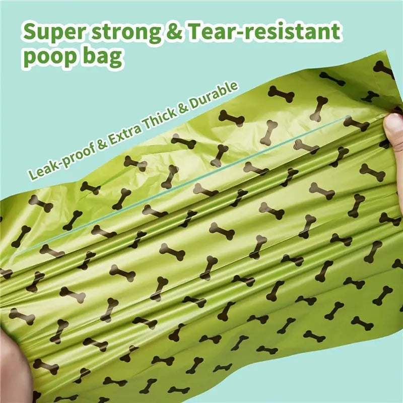 Degradable Bone Print Pet Poop Bag; Doggie Poop Bags; Dog Waste Bags - VINE GLOBAL