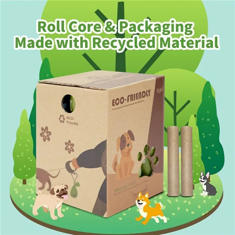 Degradable Bone Print Pet Poop Bag; Doggie Poop Bags; Dog Waste Bags - VINE GLOBAL