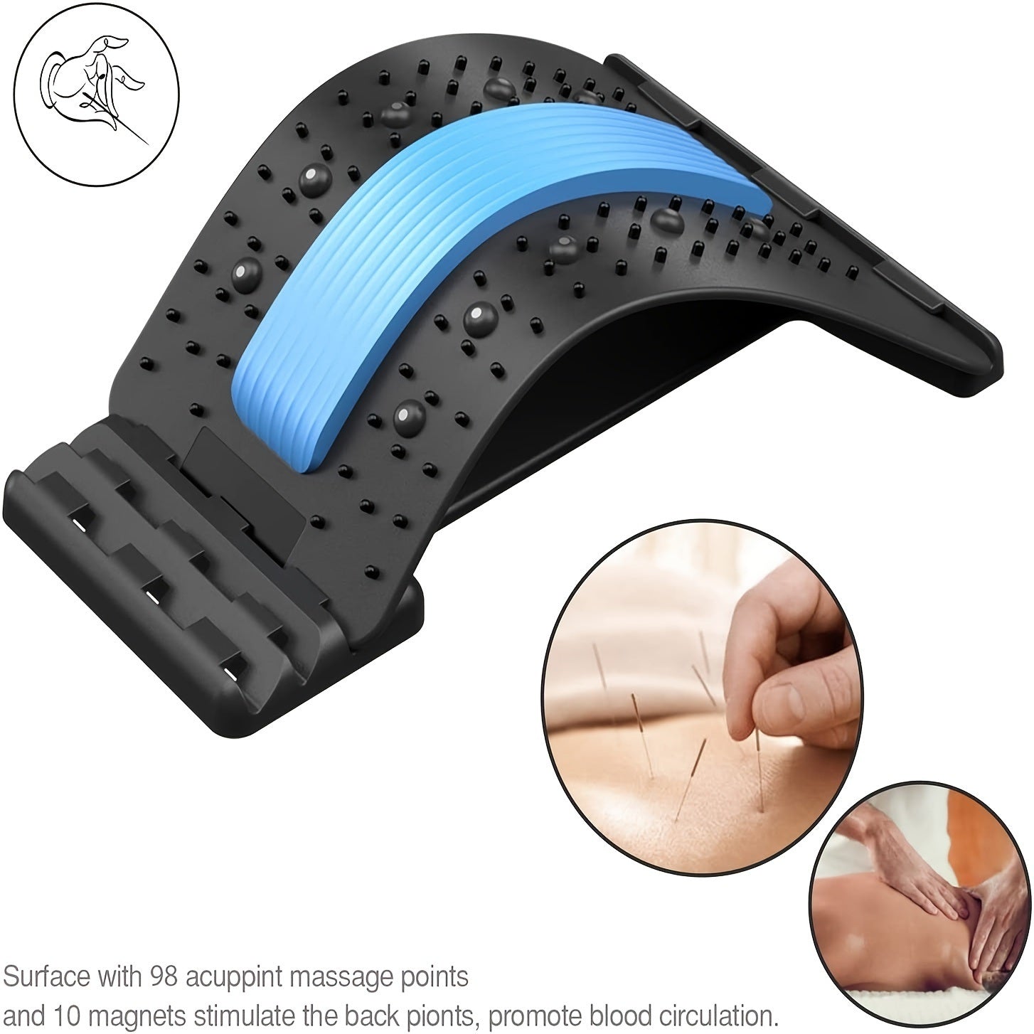 1pc Back Stretcher Massager; Back Massage Neck Stretcher; Back Pain Relief; Back Cracker Board; Posture Corrector; Back Massage - VINE GLOBAL