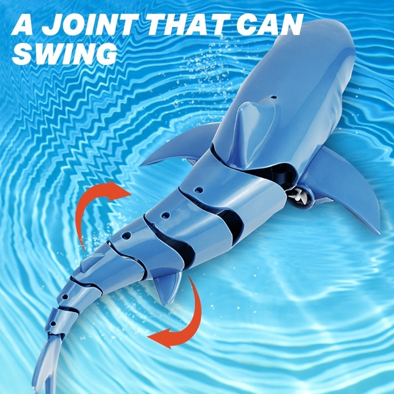 2.4G Rechargeable RC Boat Shark Toys For 4-14 Years Old; Boy Swimming Pool Bathroom Cool Toys Gift - VINE GLOBAL