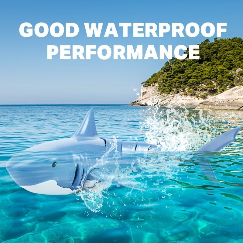 2.4G Rechargeable RC Boat Shark Toys For 4-14 Years Old; Boy Swimming Pool Bathroom Cool Toys Gift - VINE GLOBAL