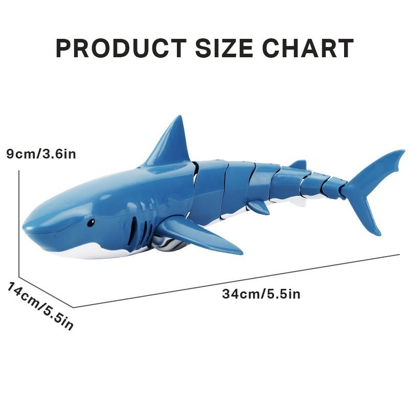 2.4G Rechargeable RC Boat Shark Toys For 4-14 Years Old; Boy Swimming Pool Bathroom Cool Toys Gift - VINE GLOBAL