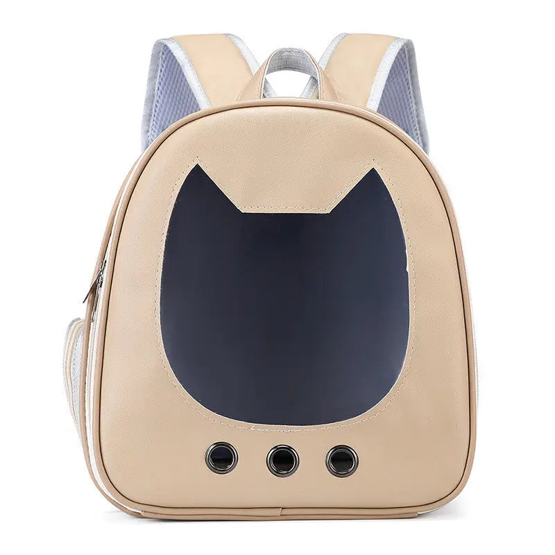 Cat backpack Light color transparent pet bag large space comfortable breathable cat backpack; Cat Backpack Carrier - VINE GLOBAL
