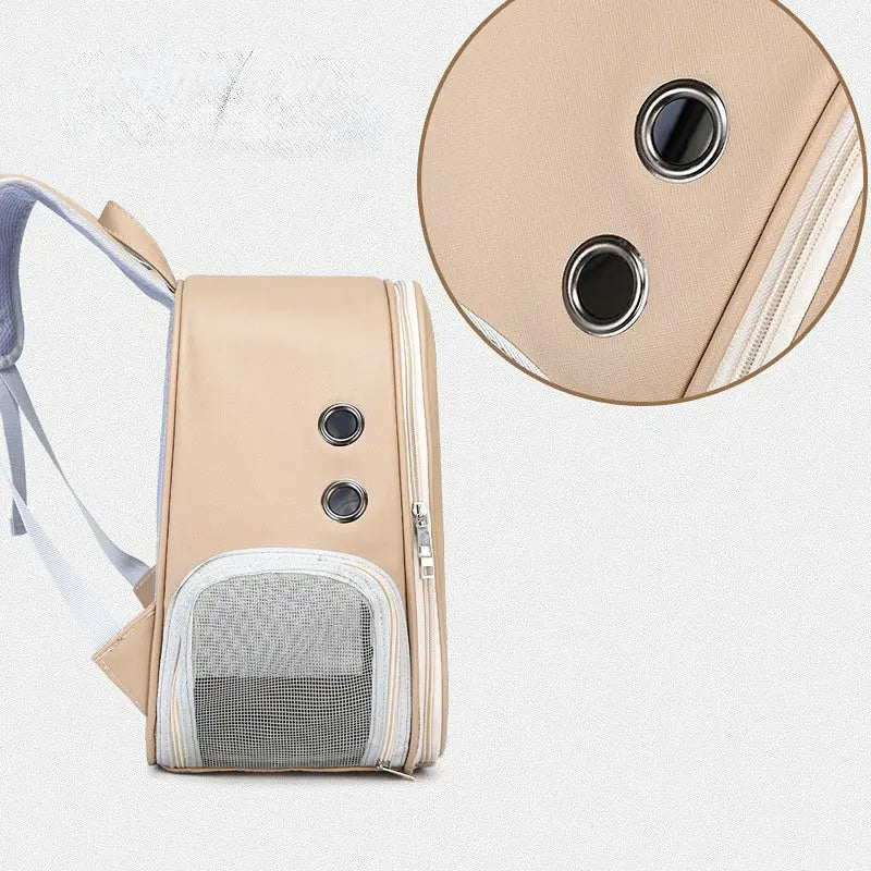 Cat backpack Light color transparent pet bag large space comfortable breathable cat backpack; Cat Backpack Carrier - VINE GLOBAL