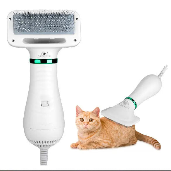 Pet hair comb Dog and cat hair dryer 2 and 1 pet supplies Pet hair Dryer with Slicker Brush; pet grooming - VINE GLOBAL