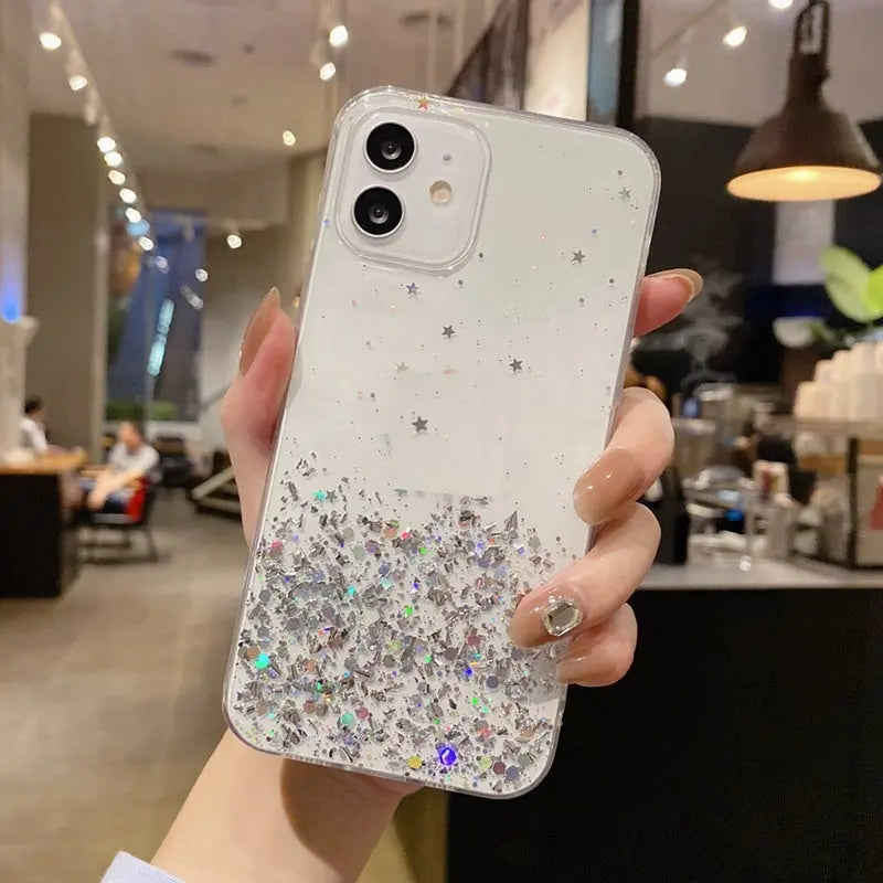 Epoxy Starry Sky Glitter Powder Phone Case For ; iPhone14 Series ; iPhone13 Series ; iPhone12 Series; ; iPhone11 Series ; iPhoneX/XS/XSMax - VINE GLOBAL