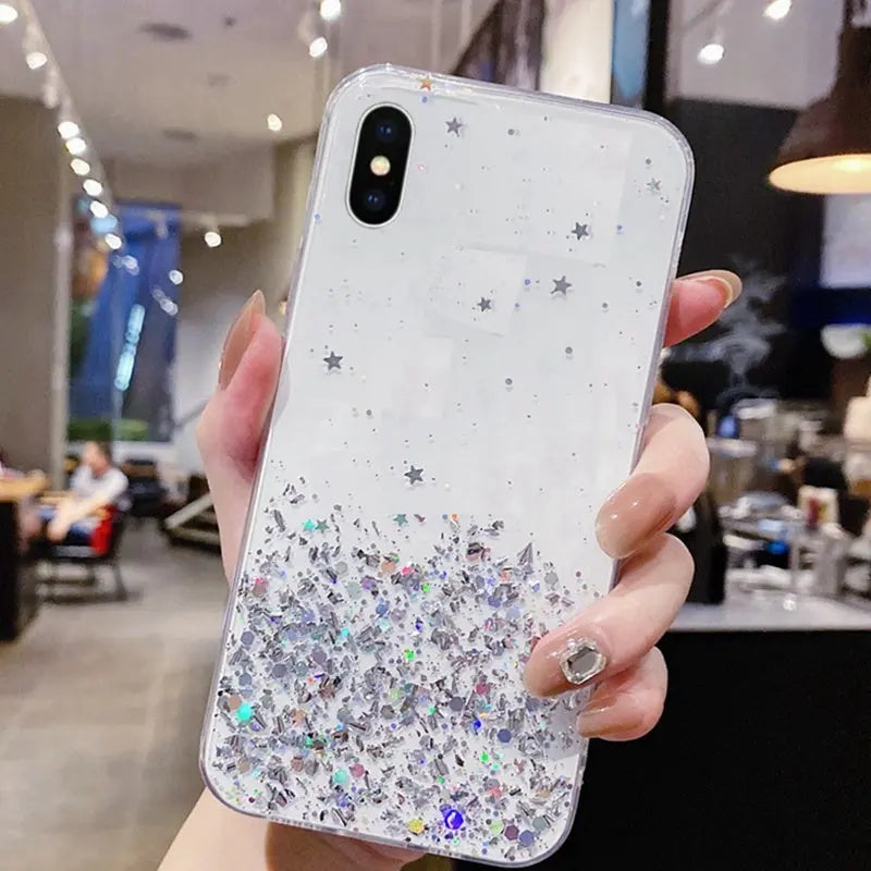 Epoxy Starry Sky Glitter Powder Phone Case For ; iPhone14 Series ; iPhone13 Series ; iPhone12 Series; ; iPhone11 Series ; iPhoneX/XS/XSMax - VINE GLOBAL