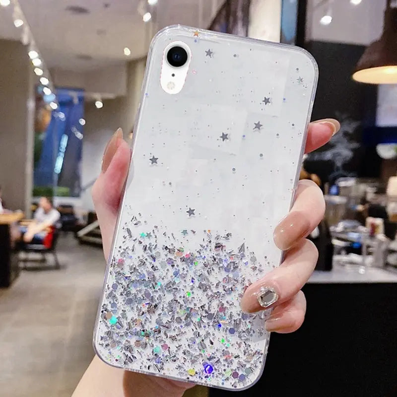 Epoxy Starry Sky Glitter Powder Phone Case For ; iPhone14 Series ; iPhone13 Series ; iPhone12 Series; ; iPhone11 Series ; iPhoneX/XS/XSMax - VINE GLOBAL