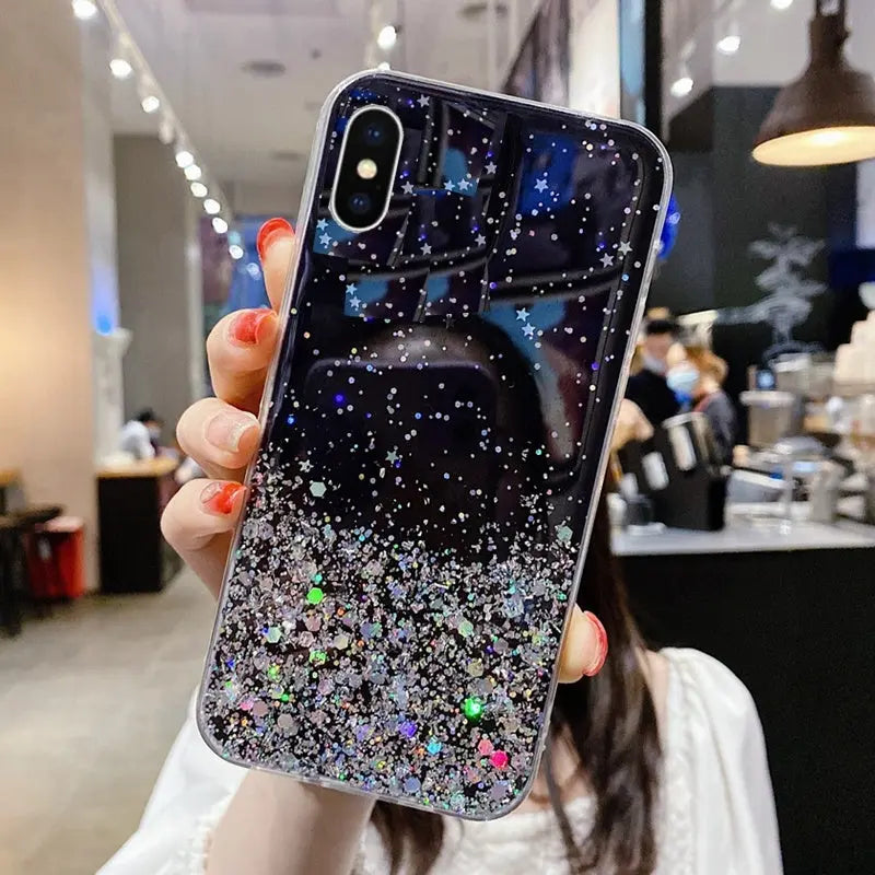 Epoxy Starry Sky Glitter Powder Phone Case For ; iPhone14 Series ; iPhone13 Series ; iPhone12 Series; ; iPhone11 Series ; iPhoneX/XS/XSMax - VINE GLOBAL