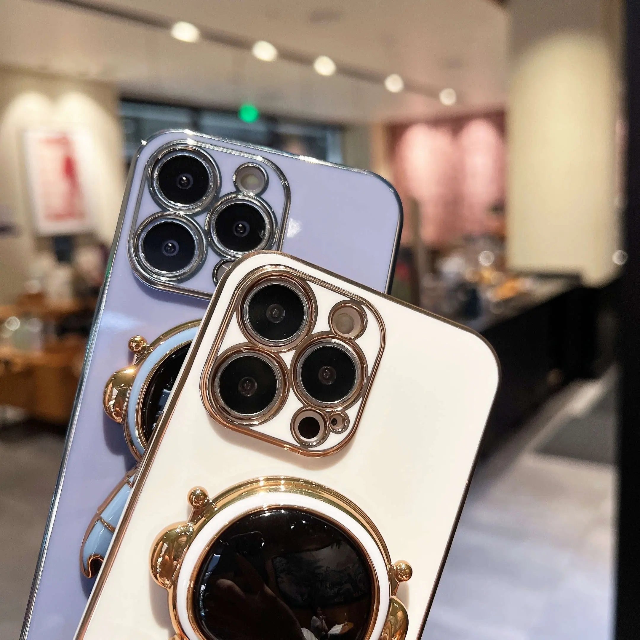 Astronaut Foldable Bracket Phone Case For ; iPhone 11/12 /13/14/Plus/Pro/Pro Max/7/8/XR/XS - VINE GLOBAL