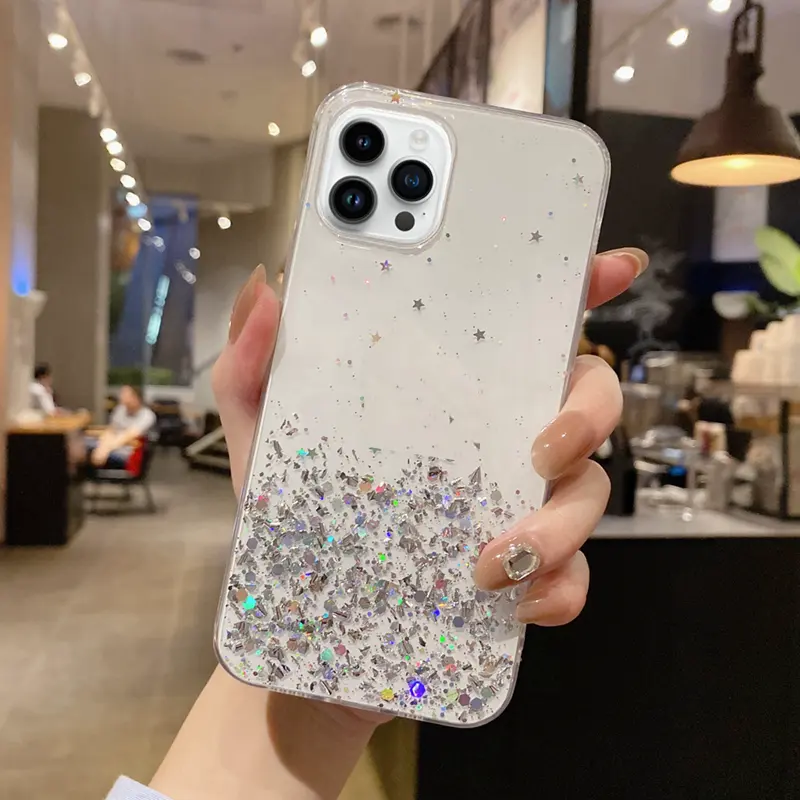 Epoxy Starry Sky Glitter Powder Phone Case For ; iPhone14 Series ; iPhone13 Series ; iPhone12 Series; ; iPhone11 Series ; iPhoneX/XS/XSMax - VINE GLOBAL