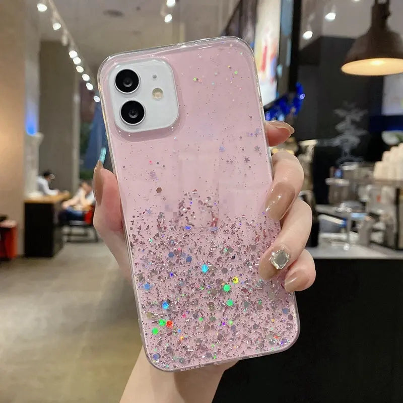 Epoxy Starry Sky Glitter Powder Phone Case For ; iPhone14 Series ; iPhone13 Series ; iPhone12 Series; ; iPhone11 Series ; iPhoneX/XS/XSMax - VINE GLOBAL