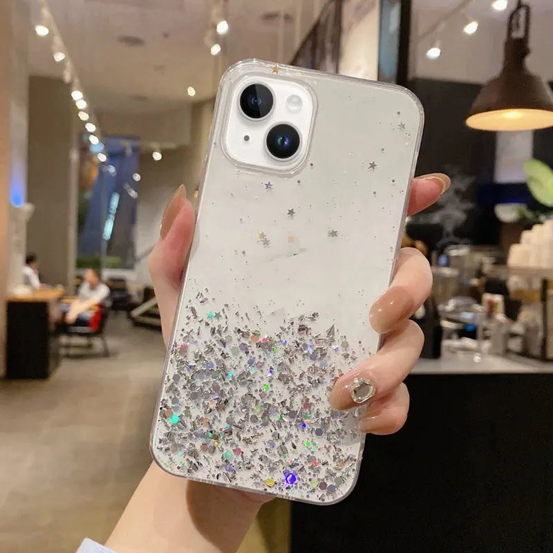 Epoxy Starry Sky Glitter Powder Phone Case For ; iPhone14 Series ; iPhone13 Series ; iPhone12 Series; ; iPhone11 Series ; iPhoneX/XS/XSMax - VINE GLOBAL
