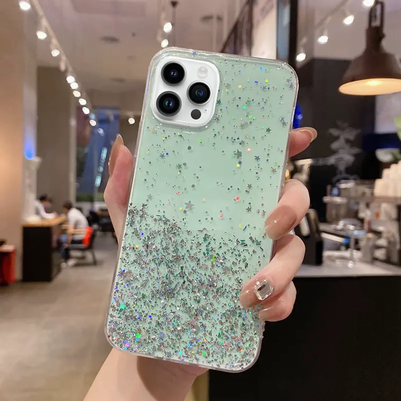 Epoxy Starry Sky Glitter Powder Phone Case For ; iPhone14 Series ; iPhone13 Series ; iPhone12 Series; ; iPhone11 Series ; iPhoneX/XS/XSMax - VINE GLOBAL