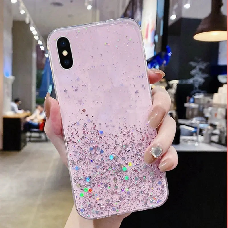 Epoxy Starry Sky Glitter Powder Phone Case For ; iPhone14 Series ; iPhone13 Series ; iPhone12 Series; ; iPhone11 Series ; iPhoneX/XS/XSMax - VINE GLOBAL