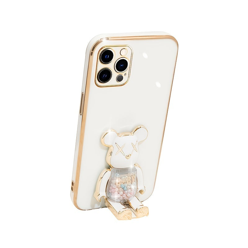 Candy Bear Bracket Phone Case For IPhone14/14Plus/14Pro/14Pro Max; IPhone13/13Mini/13Pro/13Pro Max; IPhone12/12Mini/12Pro/12Pro Max; IPhone11/11Pro/11Pro Max - VINE GLOBAL