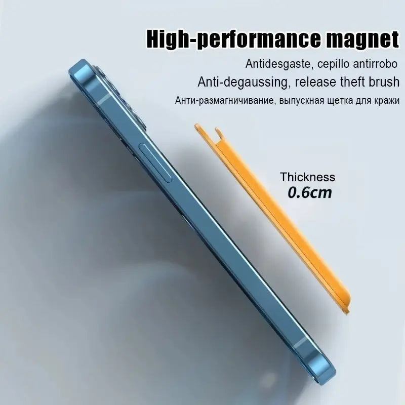 Magsafe Magnetic Leather Card Clip For IPhone 14 Pro Max 13 12 Pro Magnetic Wallet Card Holder Bag Phone Case Accessories - VINE GLOBAL