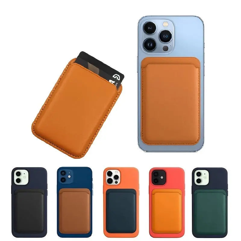Magsafe Magnetic Leather Card Clip For IPhone 14 Pro Max 13 12 Pro Magnetic Wallet Card Holder Bag Phone Case Accessories - VINE GLOBAL